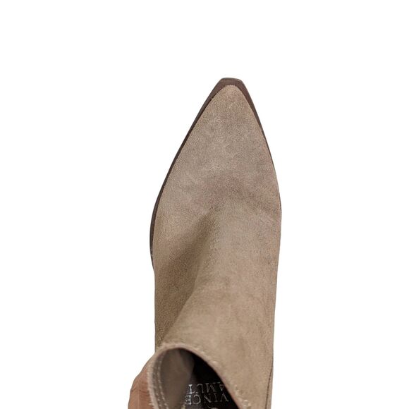 Vince Camuto Gabeena Sz 7M 37. 5 Booties Tan Suede Pull On Boots Boho Western - Picture 11 of 16